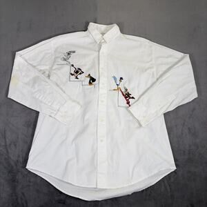 Vintage Warner Bros Studio Store Embroidered Looney Tunes Button Front Shirt Wmn